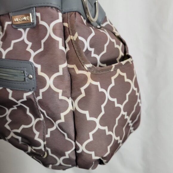 J.J. Cole Stone Arbor Satchel Diaper bag w/coin purse large tote storage - Picture 7 of 16